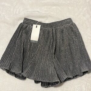 Sequin metallic skort